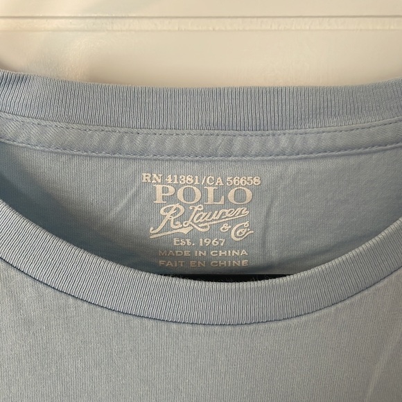 Polo Ralph Lauren Classic Tee - Light Blue Size Large - Picture 2 of 3
